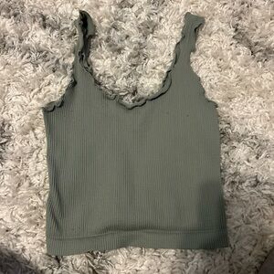 Nikibiki Ribbed Sage Green Tank Top